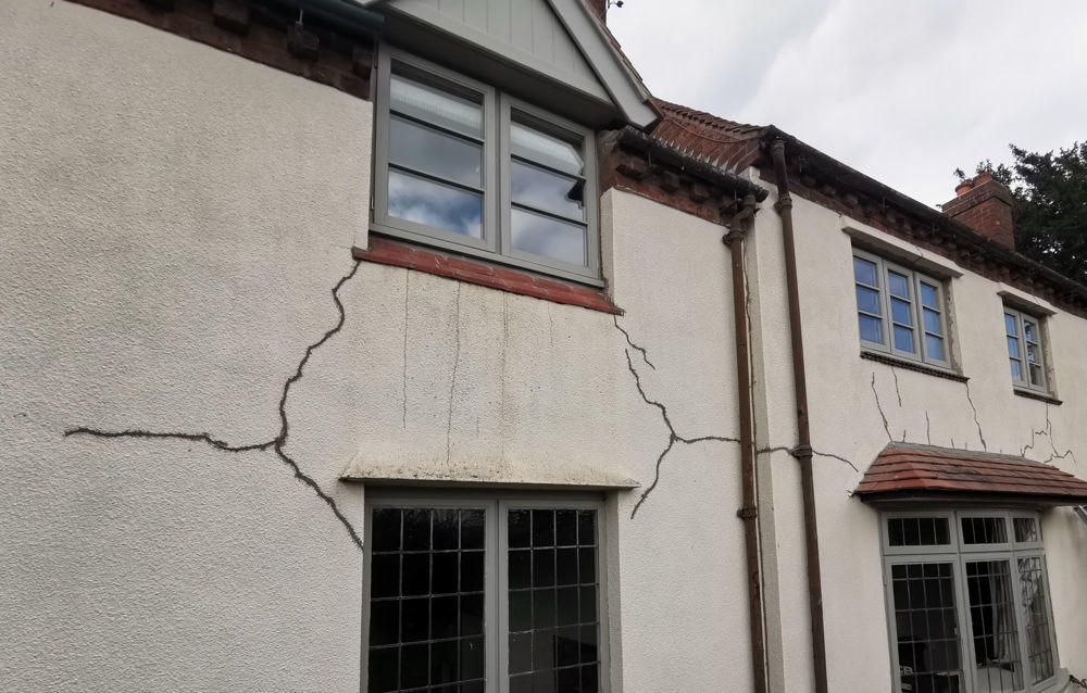 Cracked wall